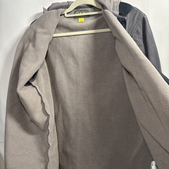 Men's Large Cabela's Blue Gray fleece-lined shirt jacket with Hood And Pockets - Picture 8 of 12